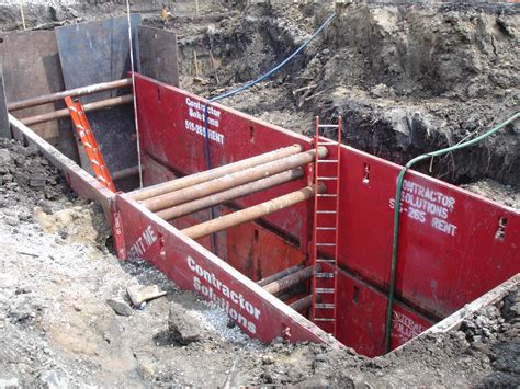 steel trench box|american shoring trench boxes.